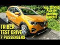 Renault TRIBER TEST Drive Detailed REVIEW with 7 Passengers ‐ Hill Driving, Braking, Pick Up, SPACE