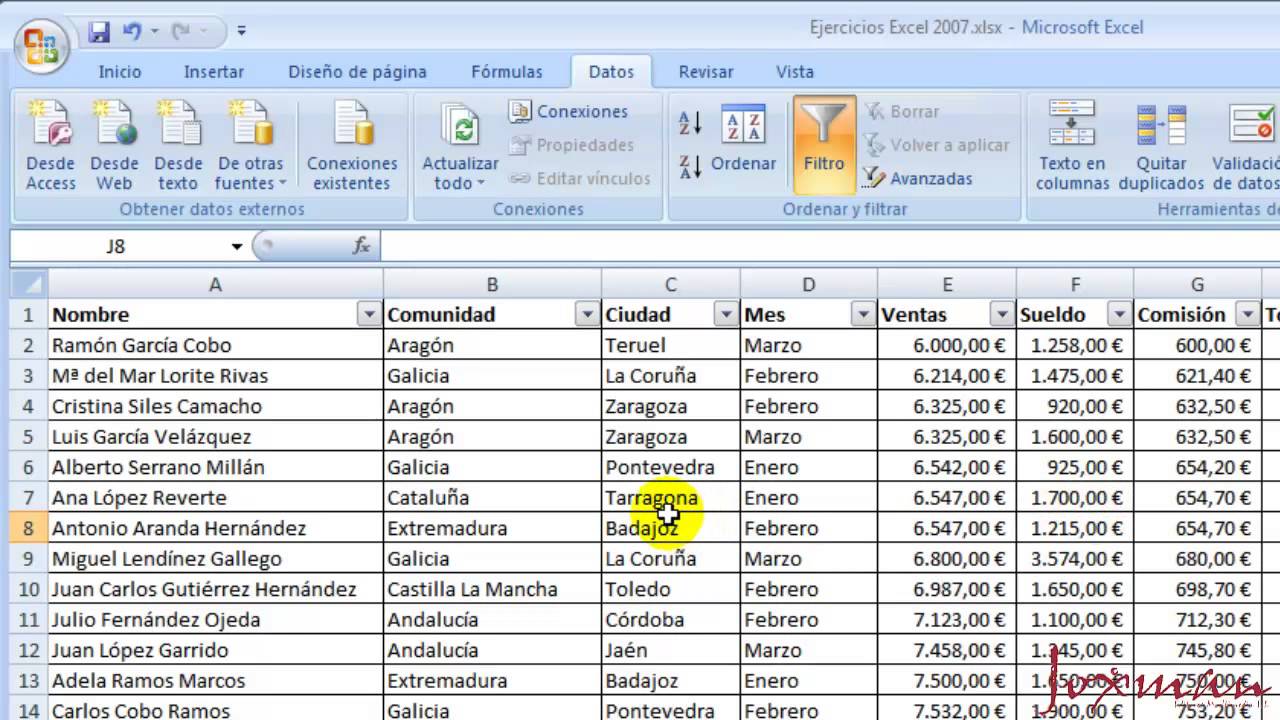 Como ordenar datos en excel