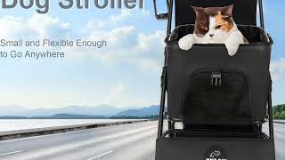 3-in-1 Power Stroller 💼🐶 | Best for Multi-Pet Families!