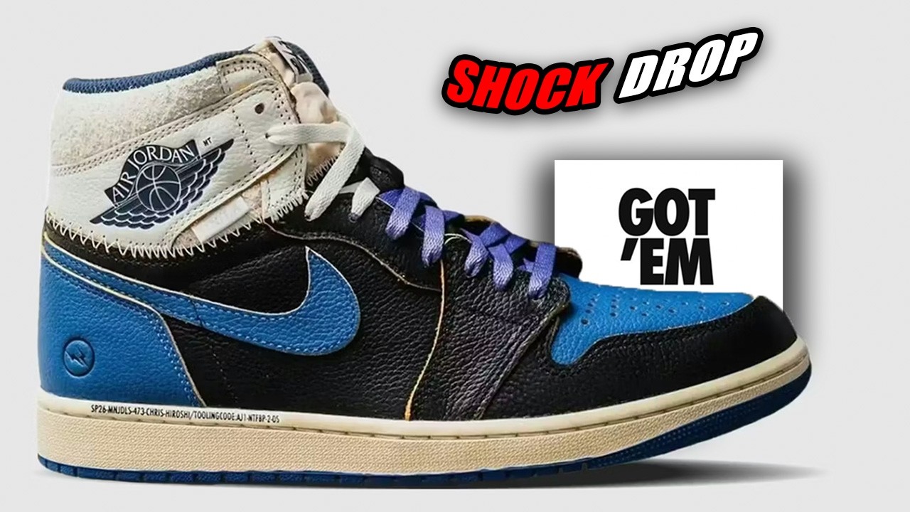 Кроссовки Union Fragment Jordan 1 Sport Royal скоро поступят в продажу на SNKRS | Эксклюзивный до...