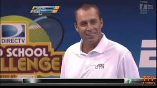 Ivan Lendl v. Pete Sampras 🔥 Playing with Wood Racquets 🔥 Part 1 of 2