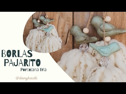 Borla Sujeta Cortinas con Pajarito de Ceramica - Juli Design Home