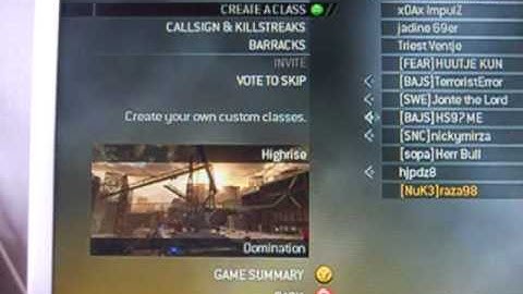 MW2 cross map no scope multi kill (HD) 1080p