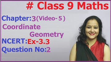 Ncert Class 9 Maths Chapter -3 Coordinate Geometry (Video-5) Ex-3.3 Q-2