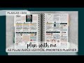 PLAN WITH ME | FUNctional planning in my A5 plum paper vertical priorities planner | week of feb. 21