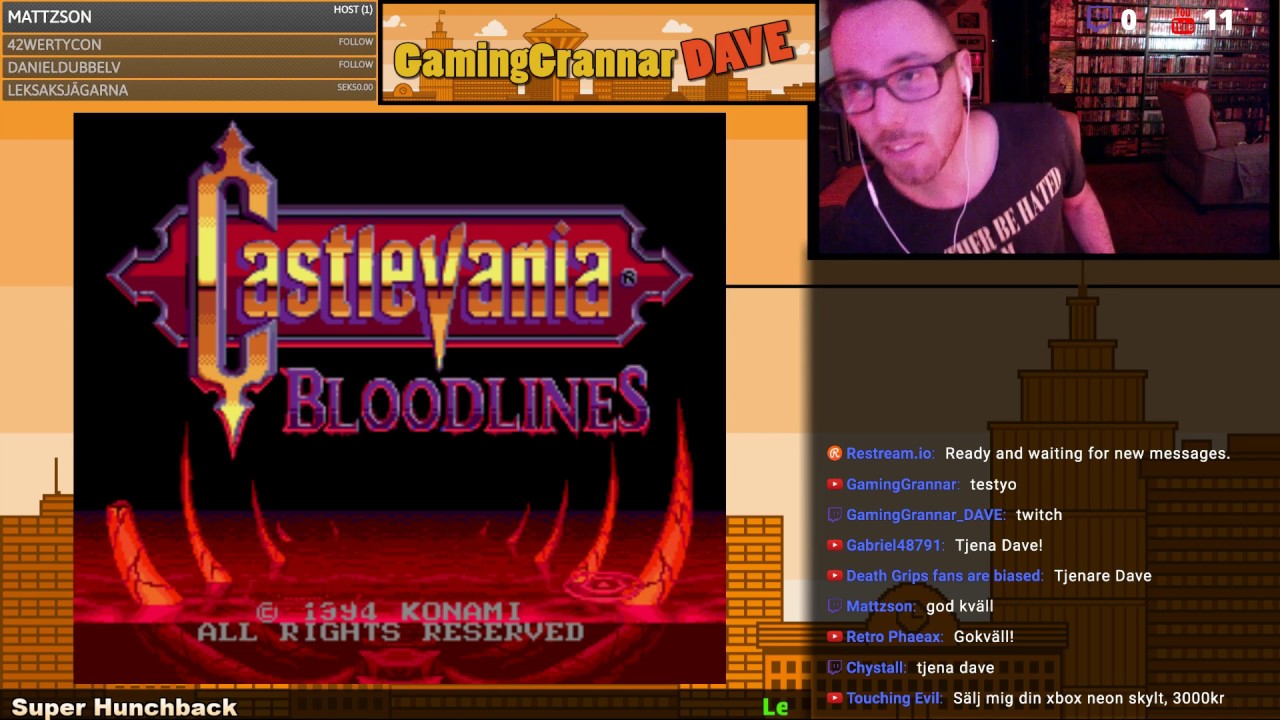 Liveström från GamingGrannar! Castlevania Bloodlines