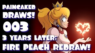 Paincaked Draws 3 - Three Years Of Progress - Redrawing Fire Princess Peach