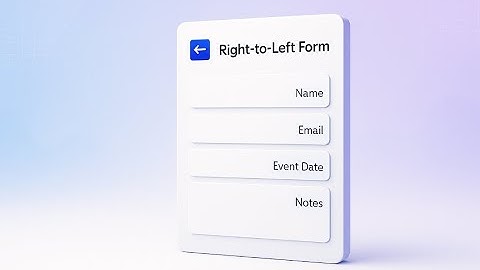 How to Format Your Notion Form from Right to Left (Arabic, Hebrew, Persian) Using NoteForms?