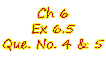 Triangles Ch 6 Ex 6.5 Q. No. 4 & 5 rbse Class 10 Maths Tribhuj In Hindi