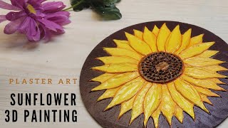 Sunflower 3D painting, Plaster Art, art and craf