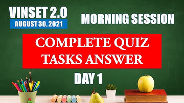 Maestro Neilmor|VINSET 2.0 Morning Session COMPLETE TASK QUIZ ANSWER KEY