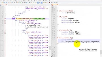 27  Second PSD  Footer Area  PSD To HTML By IT Bari Tutorial