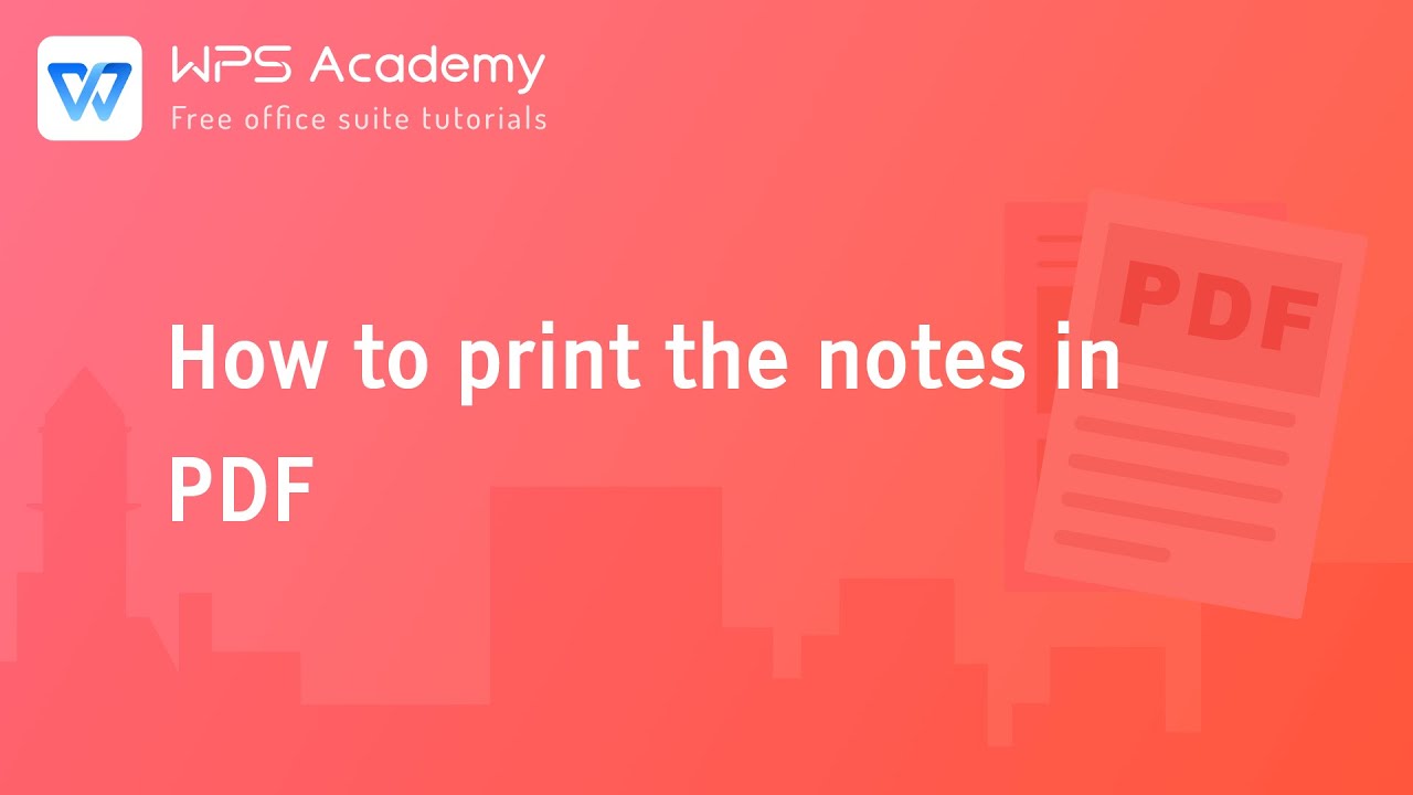 [WPS Academy] 1.3.3 PDF:How to print the notes in PDF - YouTube