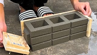 Great Way To Make Perforated Rectangular Tiles From Cement Pallets - Simple and Unique