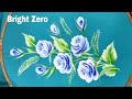 Free hand white and blue flowers on fabric | Fabric painting on clothes | Easy painting | Painting