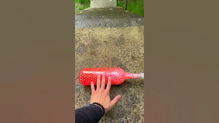 Rolling colorfull bottle on the stair 🌈👻 #asmr #crushingsoftthings #crushingcrunchythings