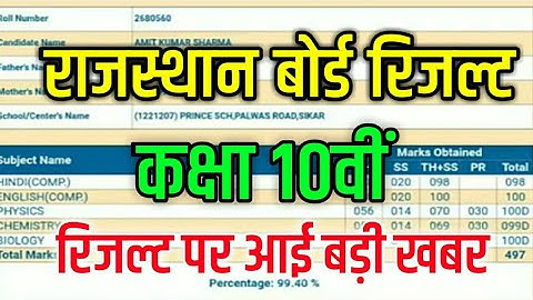 Rbse Board 10th Class Result Date 2020 | Rajasthan Board 10th Result Kab Aaega | 10th Class Result