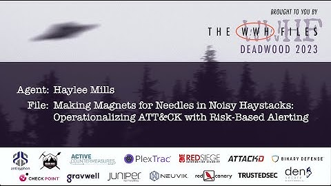 Magnets for Needles in Haystacks: Using MITRE ATT&CK w/ Risk-Based Alert | Haylee Mills | WWHF 2023