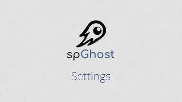 spGhost 2.0 - Settings