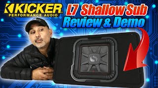 Kicker L7 Shallow 10 inch Subwoofer in a Sealed enclosure DEMO and REVIEW. 46L7T102 and 46L7T104