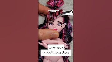 Easy hack for your monster high doll 💜 #doll #ooak #barbie #tutorial #monsterhigh #diy