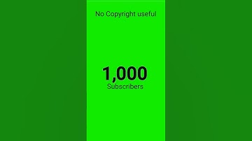 1k subscribers complete live countdown green screen no copyright 2025 | subscribe green screen