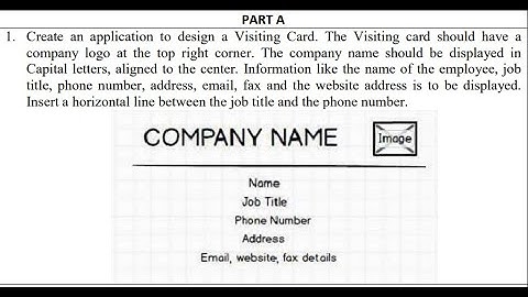 VTU MAD LAB::18CSMP68::PART-A::LAB 1 || Android Visiting Card Application #VisitingCardApplication