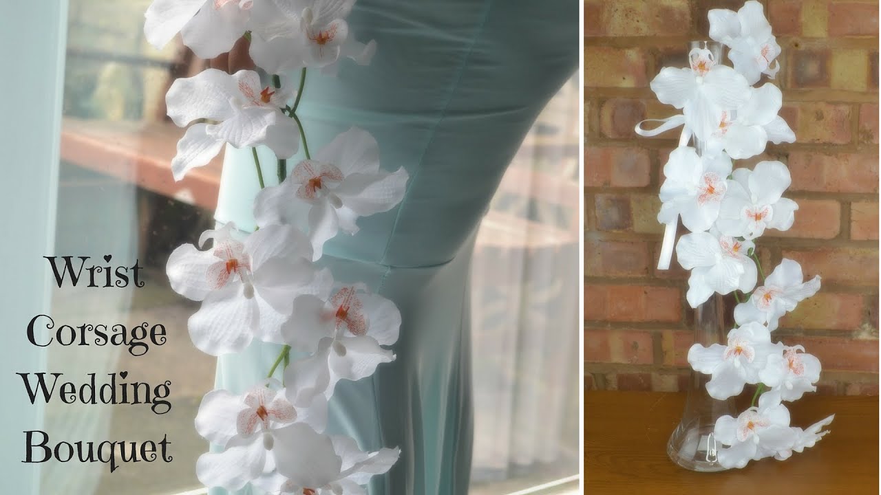 DIY Bridal Cuff Bouquet: Corsage style wedding flowers - YouTube