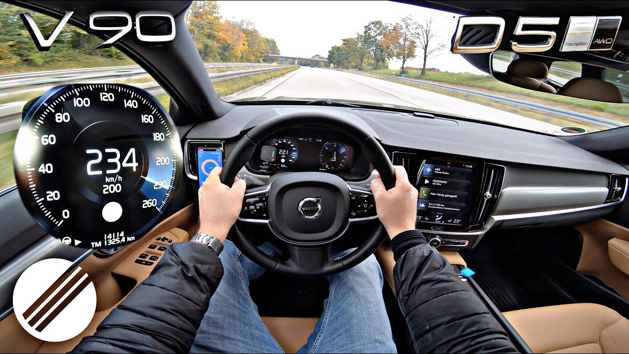 V90 D5 AWD TOP SPEED AUTOBAHN POV DRIVE 🏎 - YouTube