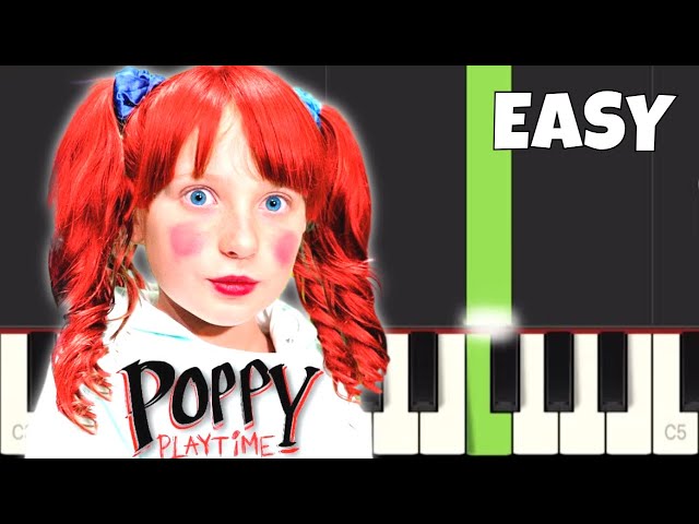House Of Poppy - EASY Piano Tutorial - NOOB Family - Poppy Playtime Song class=