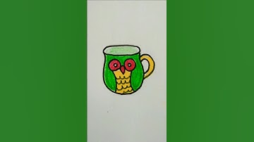 coffee cup drawing easy  #shorts #youtubeshorts #drawing #coffeecupart #labonyart&craft