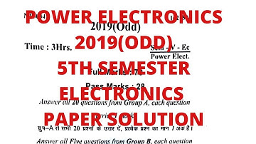 Power Electronics  2019(odd) Paper Solution