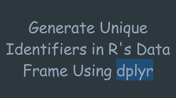 Generate Unique Identifiers in R