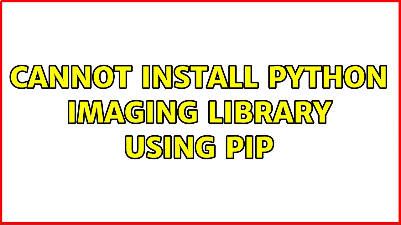 python imaging library pip