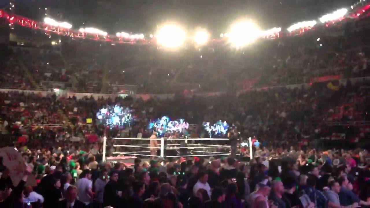 WWE RAW Opening 4/23/12 Joe Louis Arena Detroit 