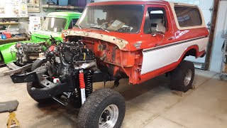 7879 BRONCO Full Suspension Lift & GEN3 Coyote Swap Build Update! EP4