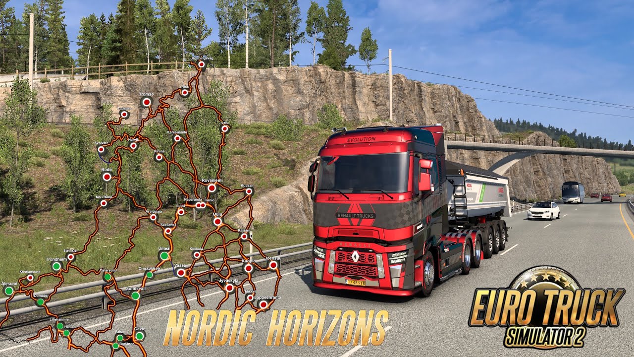 Euro Truck Simulator 2 Nordic Horizons DLC Gameplay City Dombås Norway