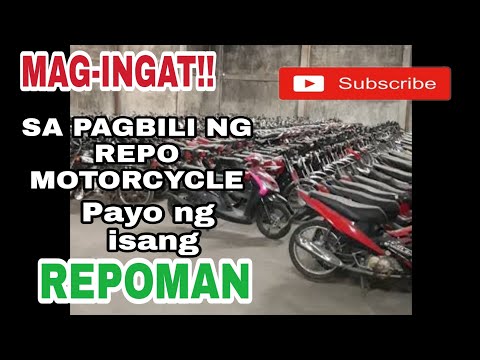 DAPAT MALAMAN BAGO BUMILI NG REPOSSESSED MOTORCYCLE | REPO MOTOR | repossessed Motorcycle for SALE