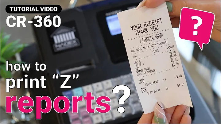 How to “Print Z Reports” for the Nadex CR360 Cash Register Tutorial and Demonstration
