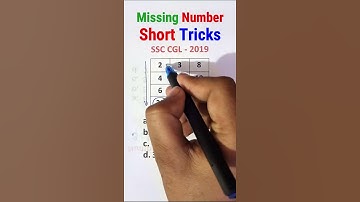 Missing Number Reasoning Short Tricks #ssccgl #ssc #sscchsl #sscmts