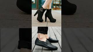 Black shoes of boys Vs black shoes of girls 💗#fashion_hub