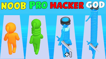 NOOB vs PRO vs HACKER vs GOD in Long Neck Run
