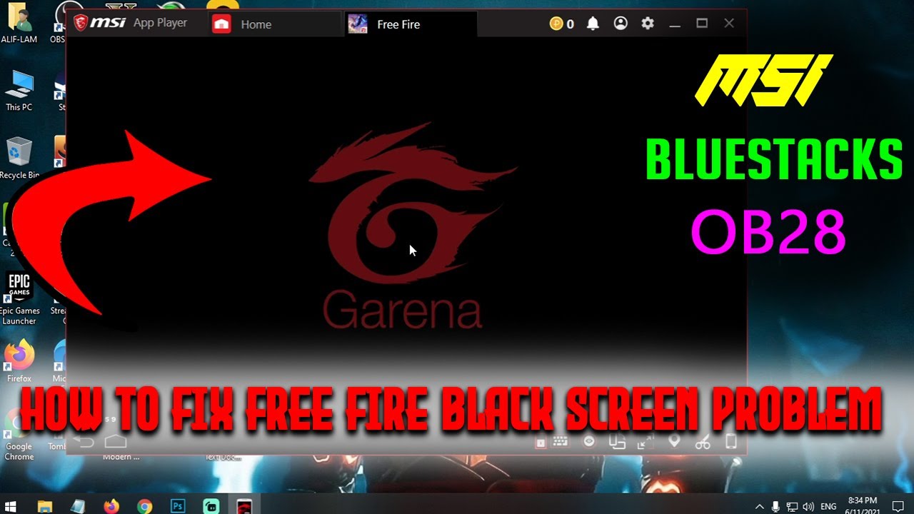 Free Fire does not enter, screen turns black and does not open (RESOLVED) 