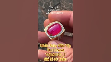Nhẫn Ruby Đỏ Huyết Chất Kính Giá Sỉ 60triệu#Shorts