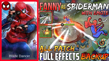 FANNY AS SPIDERMAN + EMOTE | FULL EFFECTS + BACKUP | NO DETECT | ALL PATCH - FRAME 100% WORKING