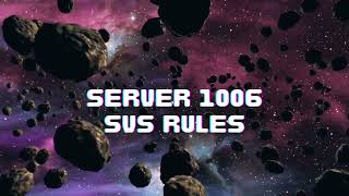 Evony- Server 1006 SvS Rules