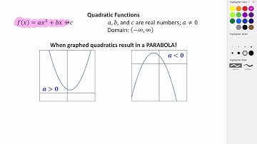 Finding the Axis of Symmetry and Vertex of a Quadratic in Standard Form