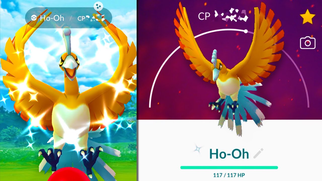 Getting LUCKY with Shiny Ho-Oh! #pokemongo #pokemon #shinypokemon