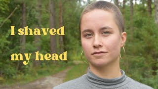 Shaving off my hair in the Swedish woods