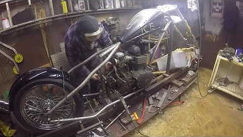 Homemade Triumph Chopper - Frame Build - Rear Engine Mounts - Part 5